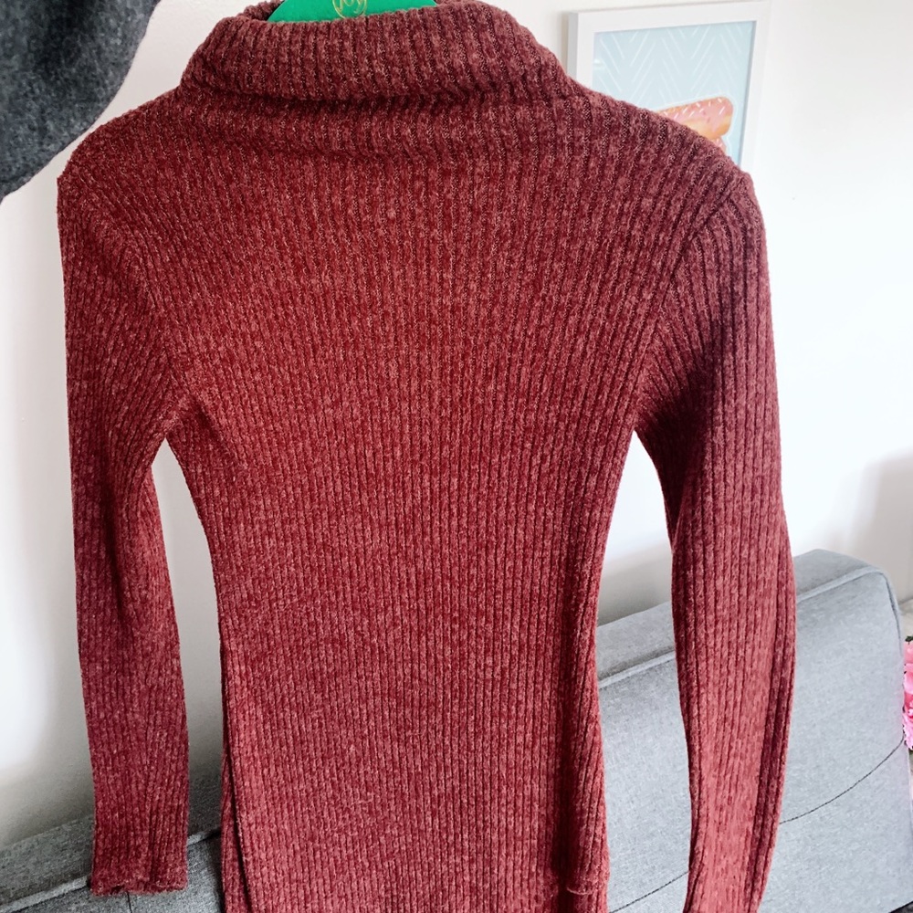Maroon Bodycon Sweater Dress